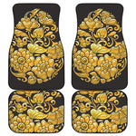 Gold Easter Egg Print Front and Back Car Floor Mats