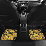 Gold Easter Egg Print Front and Back Car Floor Mats