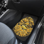 Gold Easter Egg Print Front and Back Car Floor Mats