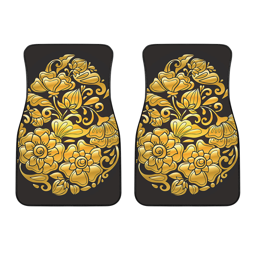 Gold Easter Egg Print Front Car Floor Mats