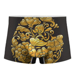 Gold Easter Egg Print Men's Boxer Briefs