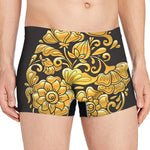 Gold Easter Egg Print Men's Boxer Briefs
