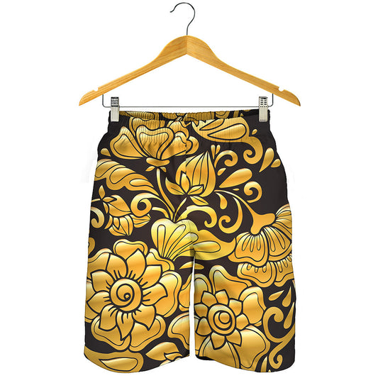 Gold Easter Egg Print Men's Shorts