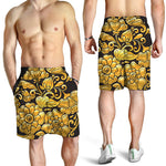 Gold Easter Egg Print Men's Shorts