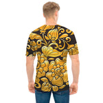 Gold Easter Egg Print Men's T-Shirt