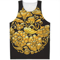 Gold Easter Egg Print Men's Tank Top