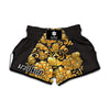 Gold Easter Egg Print Muay Thai Boxing Shorts