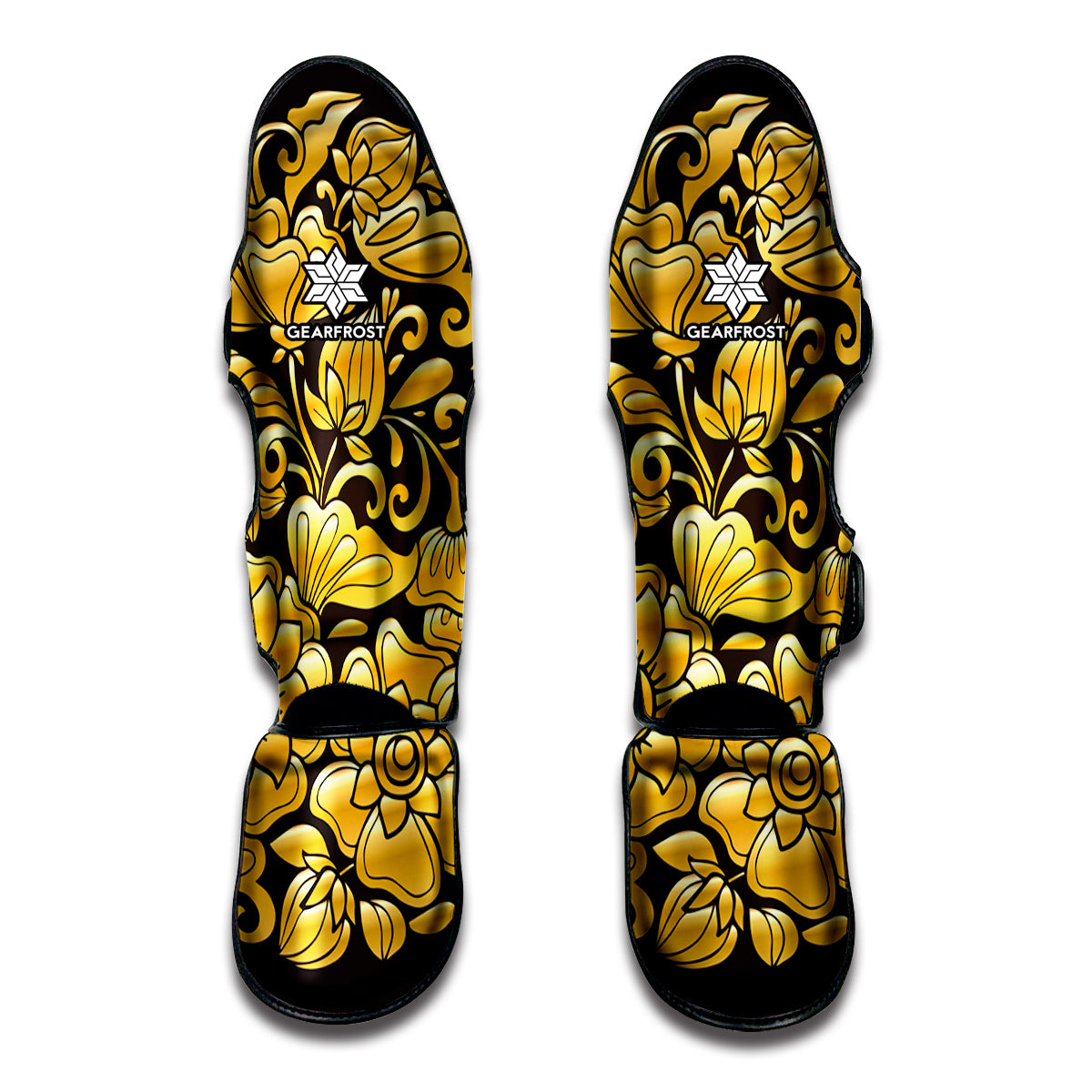 Gold Easter Egg Print Muay Thai Shin Guard