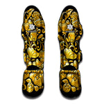 Gold Easter Egg Print Muay Thai Shin Guard