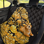 Gold Easter Egg Print Pet Car Back Seat Cover