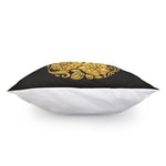 Gold Easter Egg Print Pillow Cover