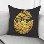 Gold Easter Egg Print Pillow Cover