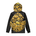 Gold Easter Egg Print Pullover Hoodie