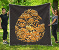 Gold Easter Egg Print Quilt