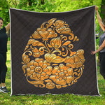 Gold Easter Egg Print Quilt
