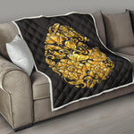 Gold Easter Egg Print Quilt