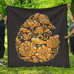 Gold Easter Egg Print Quilt