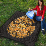 Gold Easter Egg Print Quilt