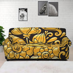 Gold Easter Egg Print Sofa Cover