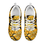 Gold Easter Egg Print White Sneakers