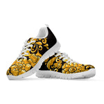 Gold Easter Egg Print White Sneakers