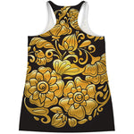 Gold Easter Egg Print Women's Racerback Tank Top