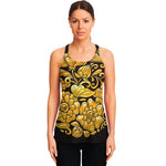 Gold Easter Egg Print Women's Racerback Tank Top