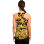 Gold Easter Egg Print Women's Racerback Tank Top