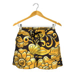 Gold Easter Egg Print Women's Shorts