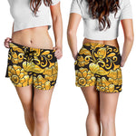 Gold Easter Egg Print Women's Shorts