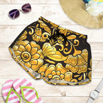 Gold Easter Egg Print Women's Shorts