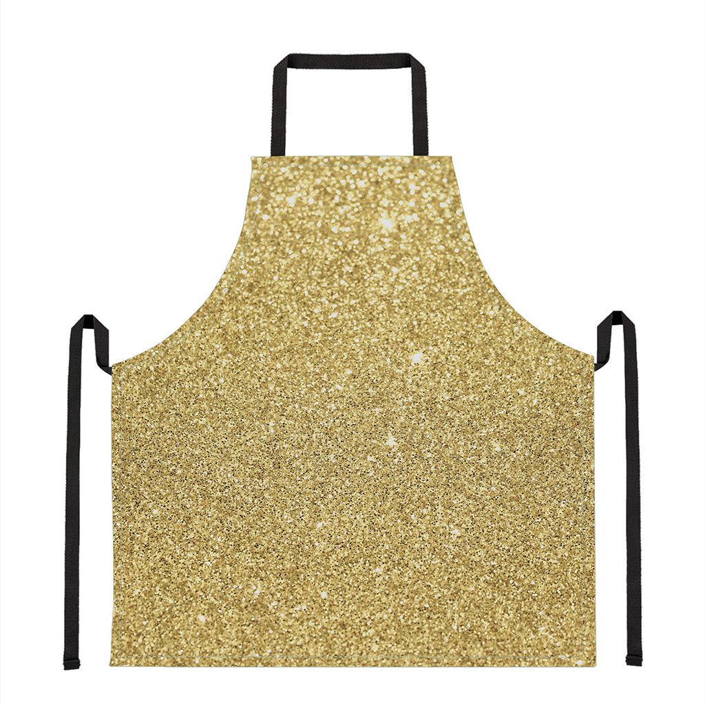 Gold Glitter Artwork Print (NOT Real Glitter) Apron