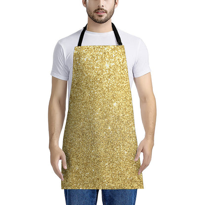 Gold Glitter Artwork Print (NOT Real Glitter) Apron