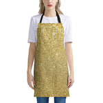 Gold Glitter Artwork Print (NOT Real Glitter) Apron