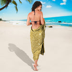 Gold Glitter Artwork Print (NOT Real Glitter) Beach Sarong Wrap