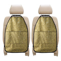 Gold (NOT Real) Glitter Print Car Seat Organizers