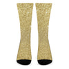 Gold Glitter Artwork Print (NOT Real Glitter) Crew Socks