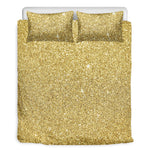 Gold Glitter Artwork Print (NOT Real Glitter) Duvet Cover Bedding Set