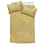 Gold Glitter Artwork Print (NOT Real Glitter) Duvet Cover Bedding Set