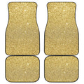 Gold (NOT Real) Glitter Print Front and Back Car Floor Mats