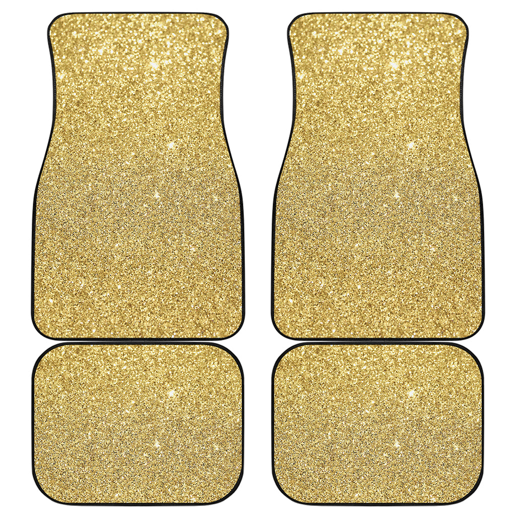 Gold Glitter Artwork Print (NOT Real Glitter) Front and Back Car Floor Mats