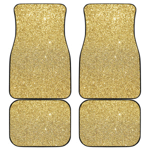 Gold Glitter Artwork Print (NOT Real Glitter) Front and Back Car Floor Mats