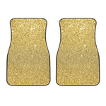 Gold Glitter Artwork Print (NOT Real Glitter) Front Car Floor Mats
