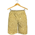 Gold (NOT Real) Glitter Print Men's Shorts