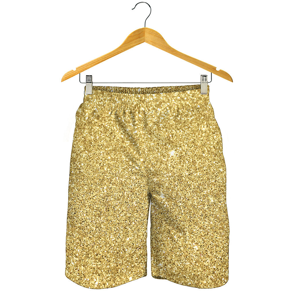Gold Glitter Artwork Print (NOT Real Glitter) Men's Shorts