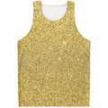 Gold (NOT Real) Glitter Print Men's Tank Top