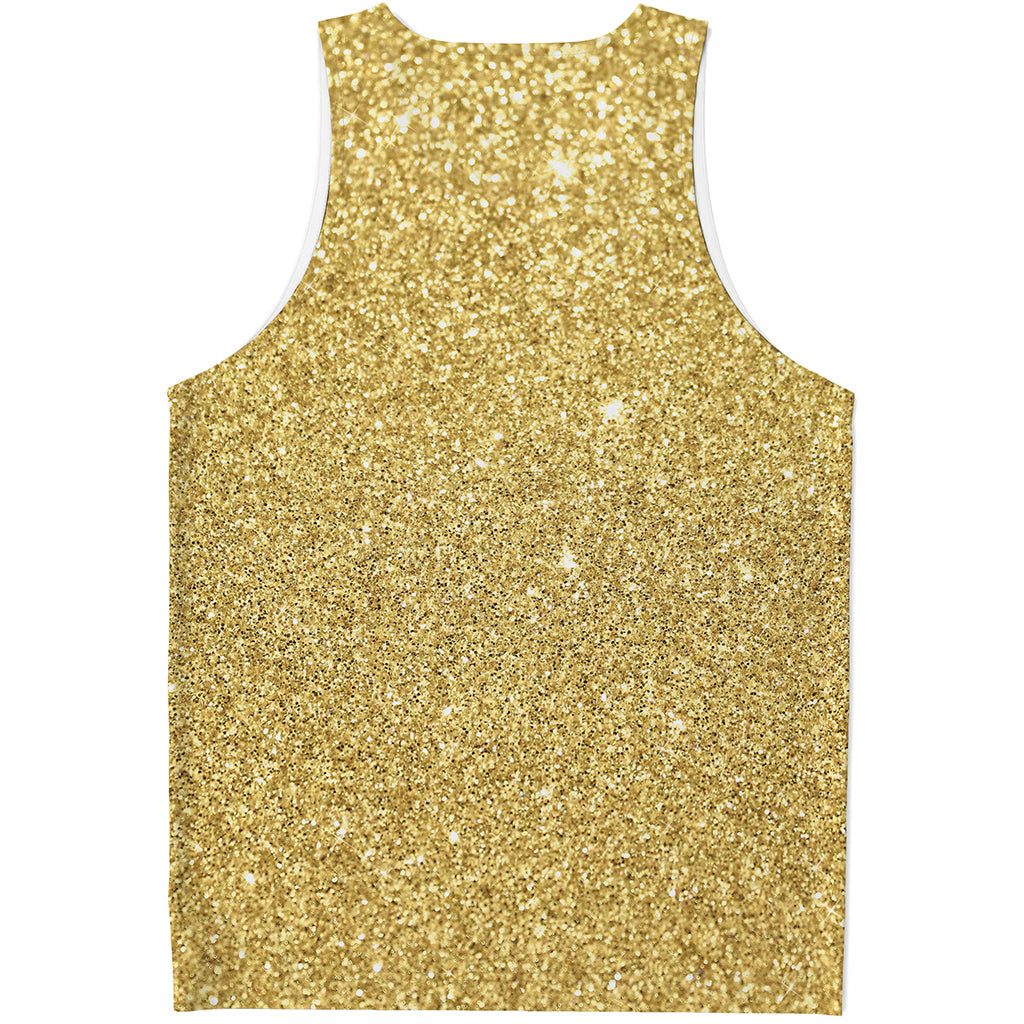 Gold Glitter Artwork Print (NOT Real Glitter) Men's Tank Top