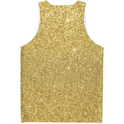 Gold Glitter Artwork Print (NOT Real Glitter) Men's Tank Top