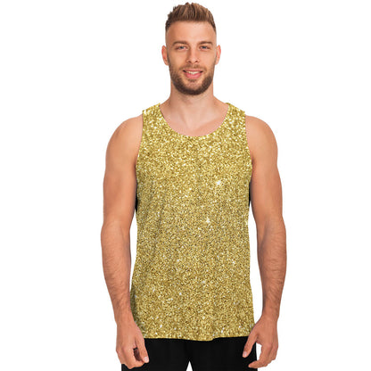 Gold Glitter Artwork Print (NOT Real Glitter) Men's Tank Top