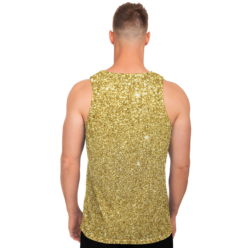 Gold Glitter Artwork Print (NOT Real Glitter) Men's Tank Top